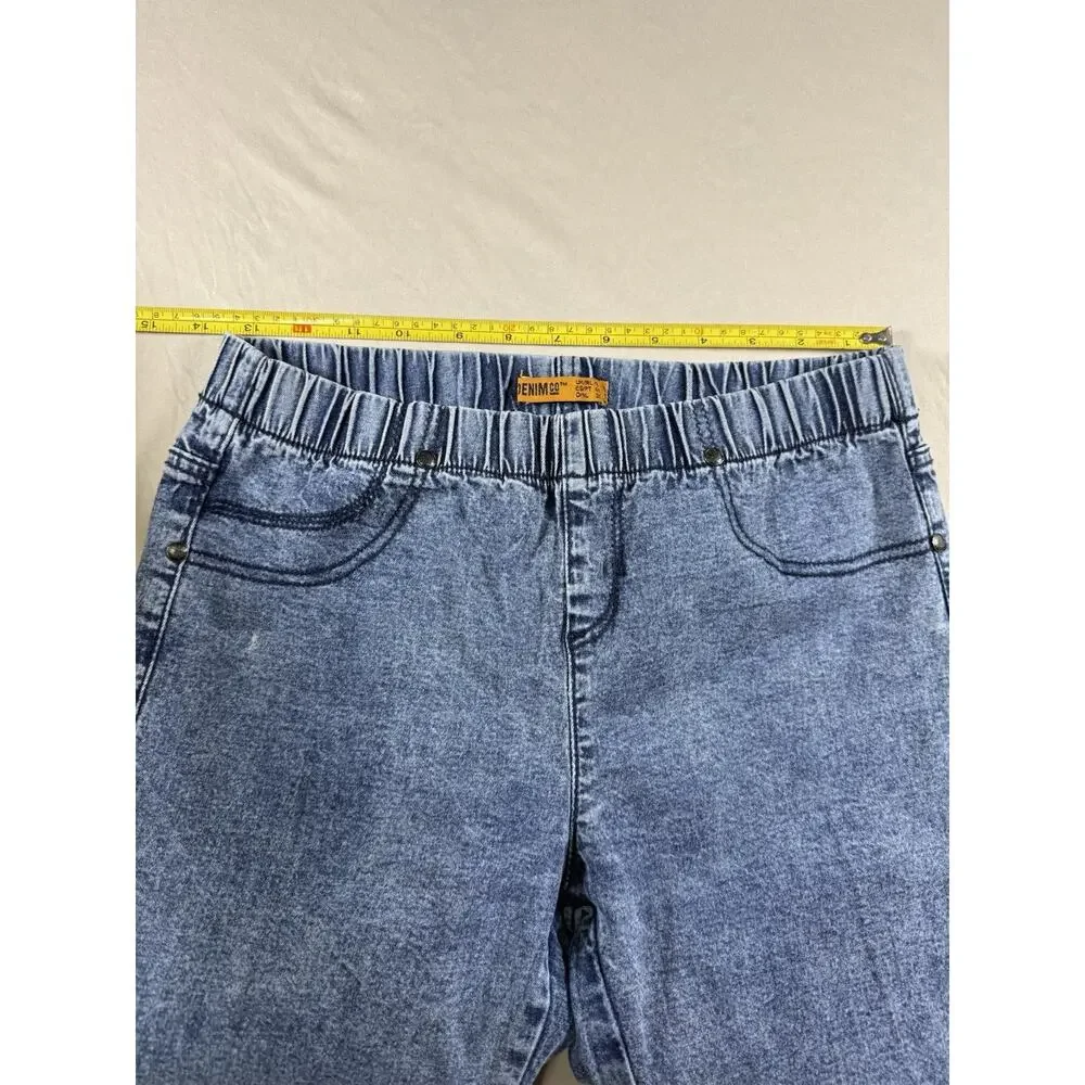 Jegging Jeans Womens Size 13 Reg Blue Skinny Stretch Denim Side Jewels